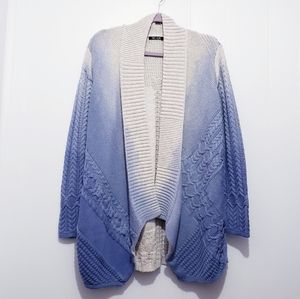 NIC+ZOE Open Front Ombre Knit Cardigan Siz…